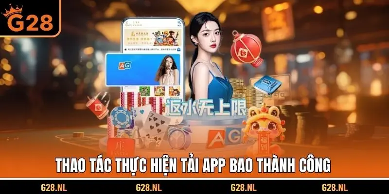 Thao tác thực hiện tải app bao thành công